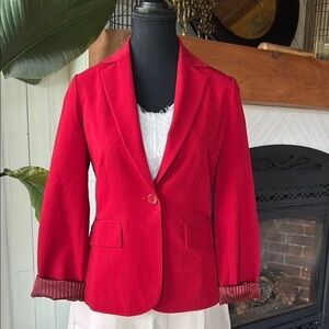Forever 21 Red Tailored Blazer